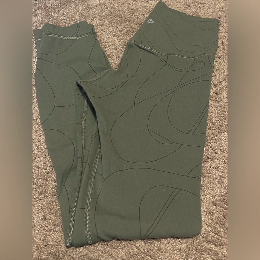 Lululemon Green Patterned Leggings